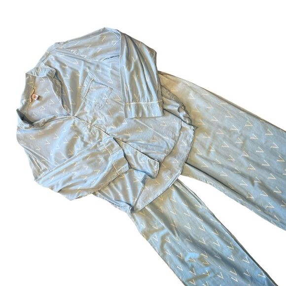 Victoria’s Secret Cotton Blue Ombré Button Down PJ Pajama Set - Picture 9 of 9
